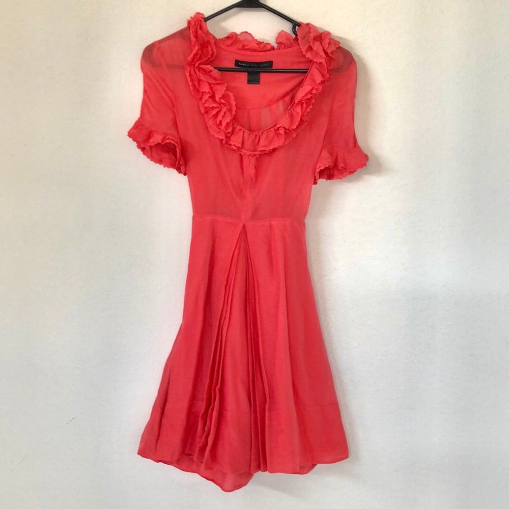 Beautiful Marc Jacobs Orange Ruffle Dress size 6